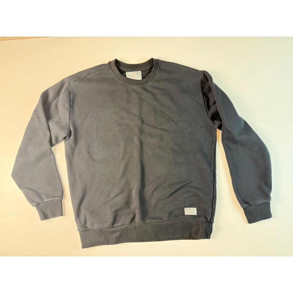 Hollister Relaxed Fit‎ Black Crewneck Sweatshirt Men's Medium